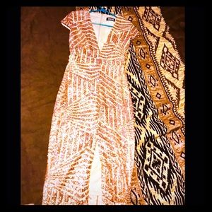 Gold Sequin Dress. SHOWSTOPPER!